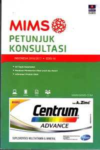 Image of MIMS Petunjuk Konsultasi edisi 16 2016/2017
