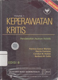 Image of Keperawatan Kritis: Pendekatan Asuhan Holistik volume 1