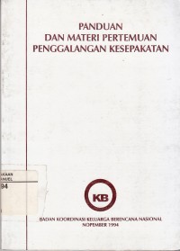 Image of Panduan dan Materi Pertemuan Penggalangan Kesepakatan